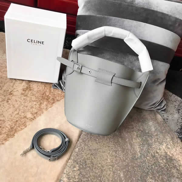 2019 New Celine Gray Nano Bigbag Bucket Crossbody Bag